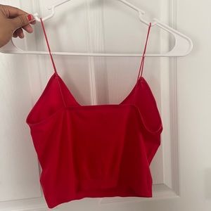 Red Cropped Tank Top